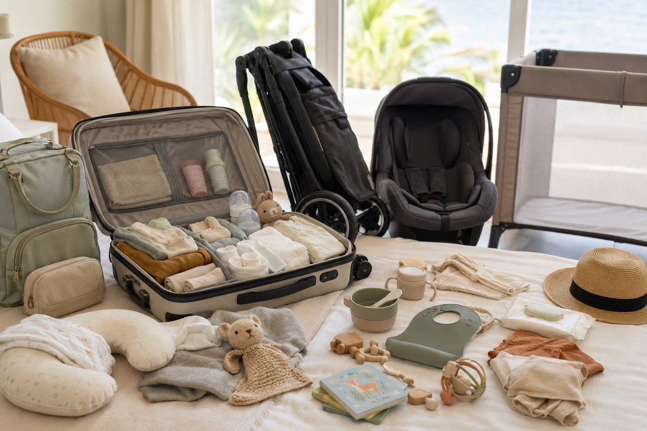 Les indispensables pour voyager avec un bébé: la check-list complète